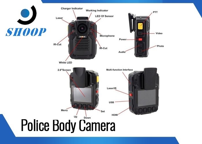 van de het Lichaamscamera van 1080P HD van het Registreertoestel de Audiobluetooth van de de Wetshandhaving Videorecorder